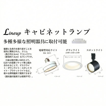 陽光LED照明 キャビネットライト［高演色電球色］